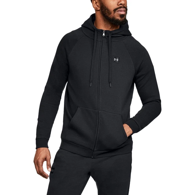 UNDER ARMOUR RIVAL Fleece Camo Full Zip Hoodie Pitch Gray Size