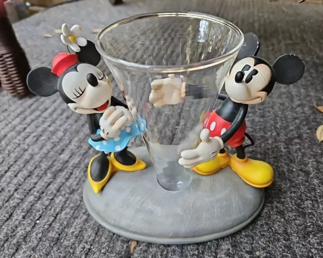 Hallmark Disney MICKEY MOUSE & MINNIE MOUSE Figures Flower Vase Figurine 8.5x6