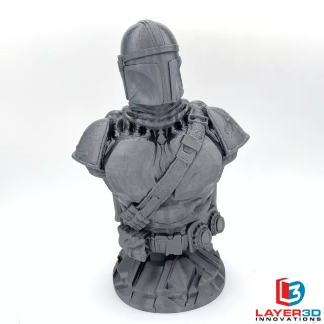 3D Printed Mandalorian Bust - Star Wars, Mando, Din Djarin, Boba Fett