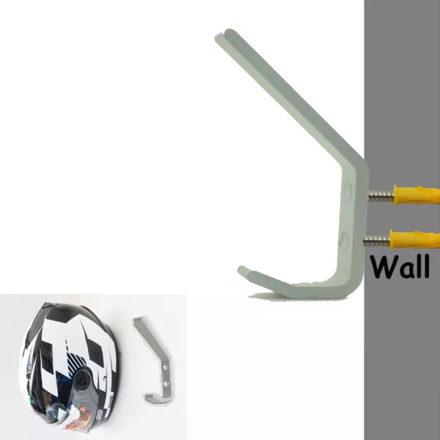 Motorcycle Helmet Holder,Jacket Hanger, STAINLESS STEEL -Wall Mount Display Rack