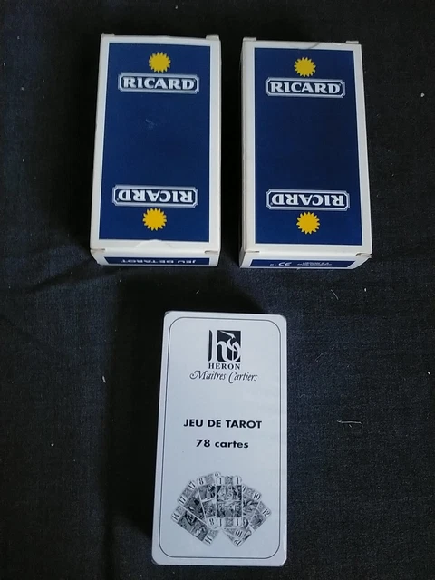 LOT DE 3 Jeux De Cartes Tarot Ricard Collection Neuf sous blister Liv ...