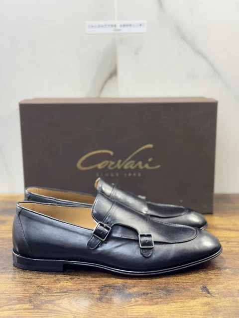 Mocassins Homme Corvari En Cuir Suédé Chocolat - Taille 42 - Neufs Avec Petit Défaut