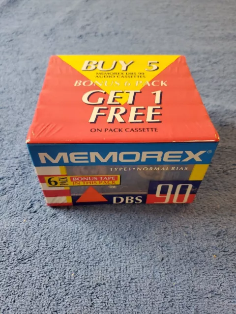 Memorex - DBS 90 - Audio Cassette Tapes - 6 Pack - NEW SEALED!!!!