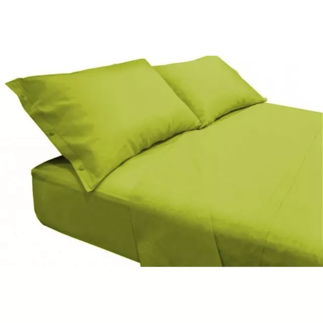 Plein Drap De Lit, Draps De Couleur Solide De L'acide Vert Exotique