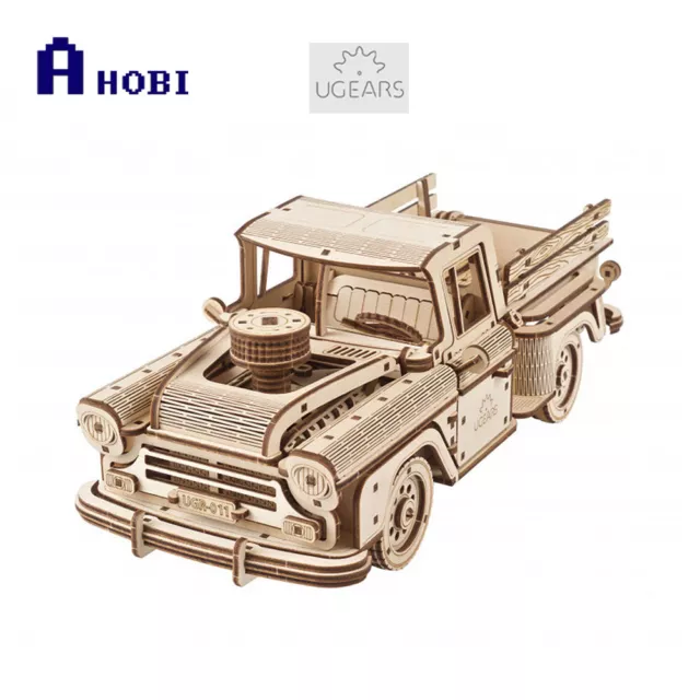 Ukraine Made UGears Pickup Lumberjack Truck Wooden 3D Puzzles Model Kit