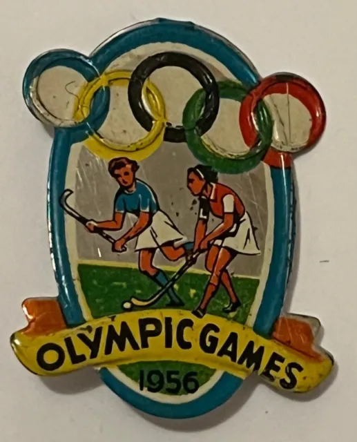 Summer Olympic games 1956 Melbourne Australia Hockey pin badge