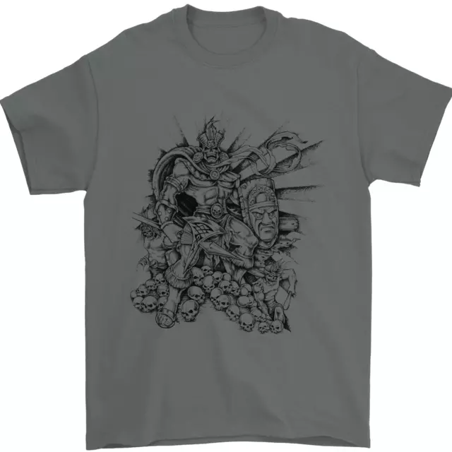 T-shirt da uomo Inca Warrior Skull Gym arti marziali MMA ascia 100% cotone