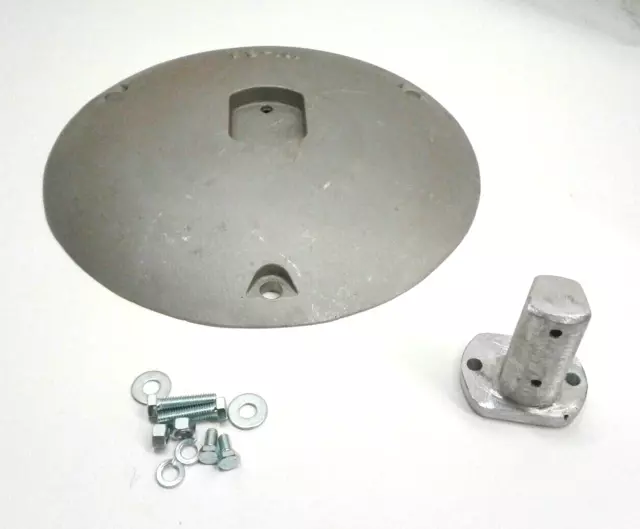 Tapco 3YVU7 Aluminum Round Bolt Down 15"Diameter Sign Base F/ 2-3/8" Rd Or 2" Sq