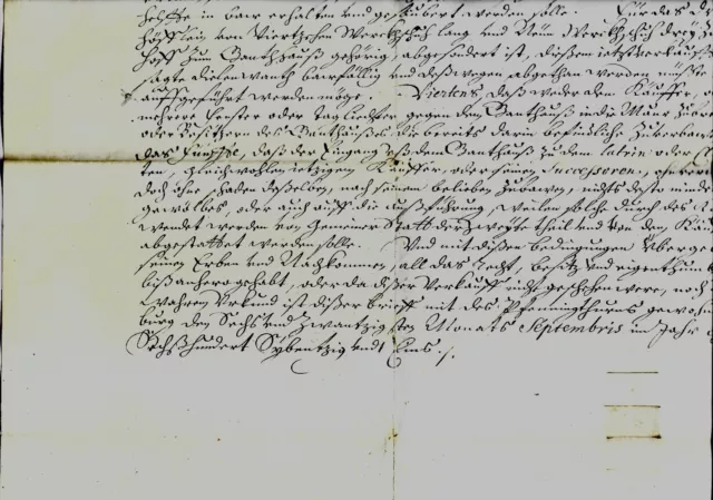 1671 Parchemin Strasbourg maison MEYER avec puits & latrines rue Grandes Arcades 3