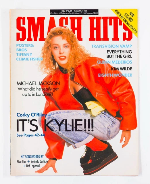 KYLIE MINOGUE TRANSVISION Vamp KIM WILDE Smash Hits 27 July 1988