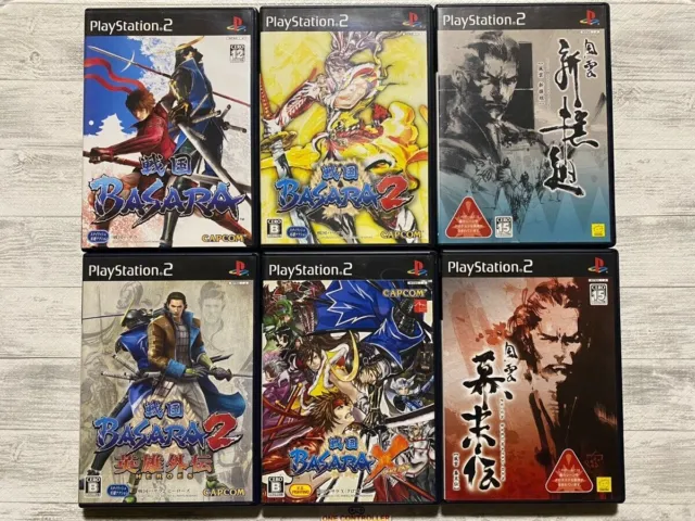 SONY PS2 Sengoku Basara 1  2  & Heroes & X & Fu-un Shinsengumi & Bakumatsu set