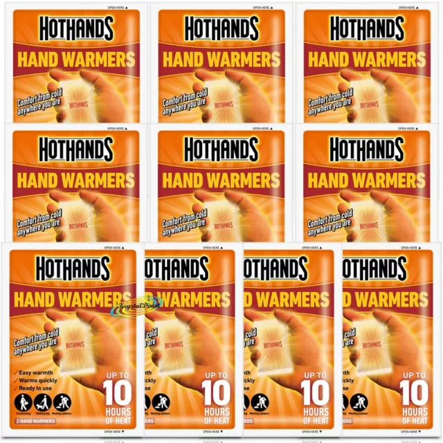 Hot Hands HAND WARMERS HotHands Pocket Heat Packs - 10 Pairs