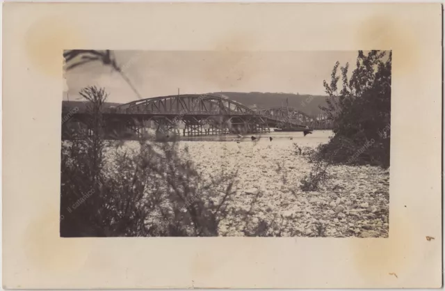 Foto Carso Isonzo Ponte di Sagrado distrutto Friuli Grande Guerra WWI 1GM