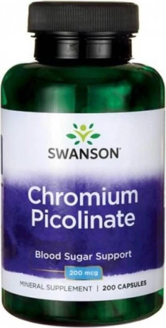 Picolinate de Chrome 200mcg 200 gélules SWANSON
