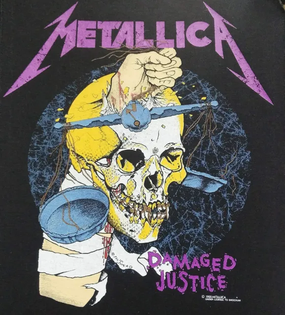 Metallica - Damaged Justice - 3 Inch Square Promo Patch WOVEN BADGE T-shirt, NEW