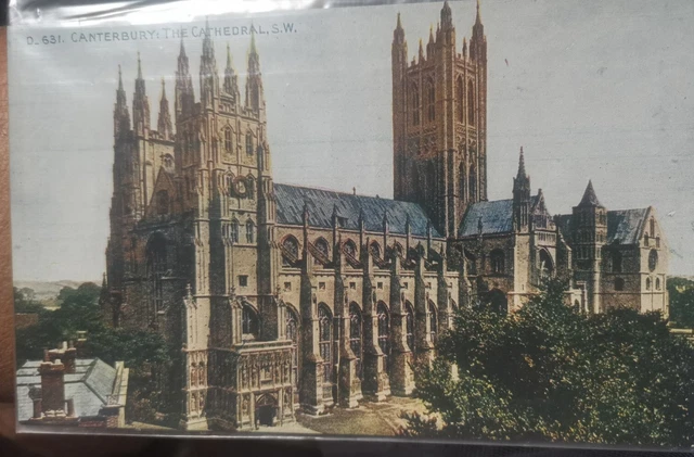 Canterbury. The Cathedral 631 Celesque Series. Photochrom Old Postcard