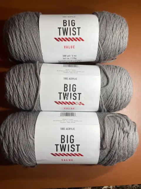 Big Twist Natural Blend Yarn - Faded Denim Lot of 6 - Clearance