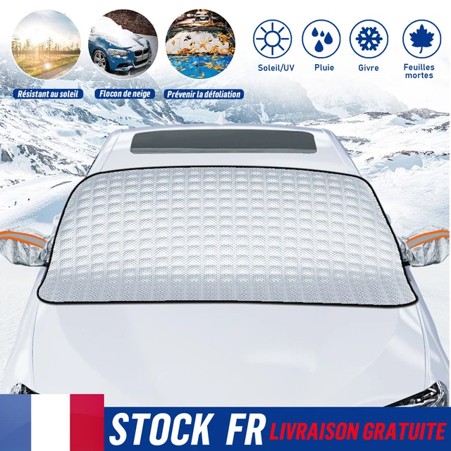 Couvercle Pare-brise 4 Couches - Protection Contre Givre, Neige, Soleil - Avec Rabats Pour Rétroviseurs - Léger Et Pliable