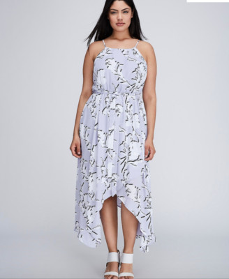 Lane Bryant Floral Chiffon Maxi Dress 14 16 18 20 22 24 26 28 Bloom 1x 2x 3x 4x