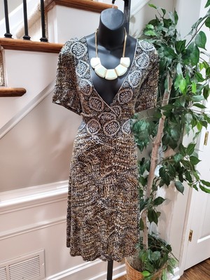 AA Studio AA Womens Multicolor Polyester Short Sleeve Knee Length Dress Size 16W