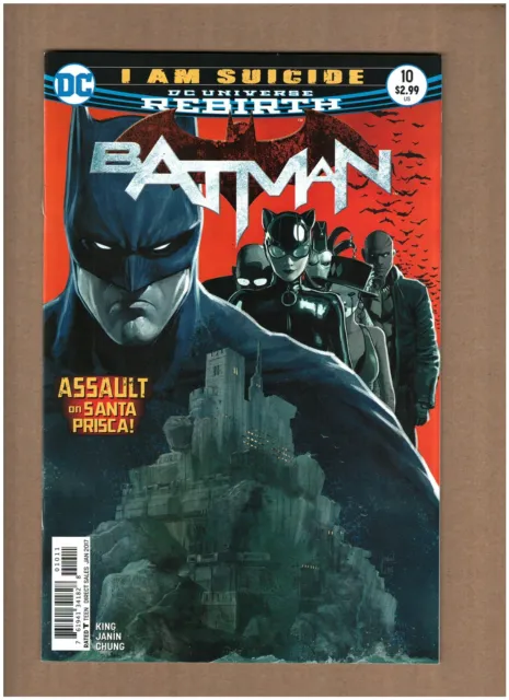Batman #10 DC Rebirth 2017 Janin Variant Bane Catwoman NM- 9.2