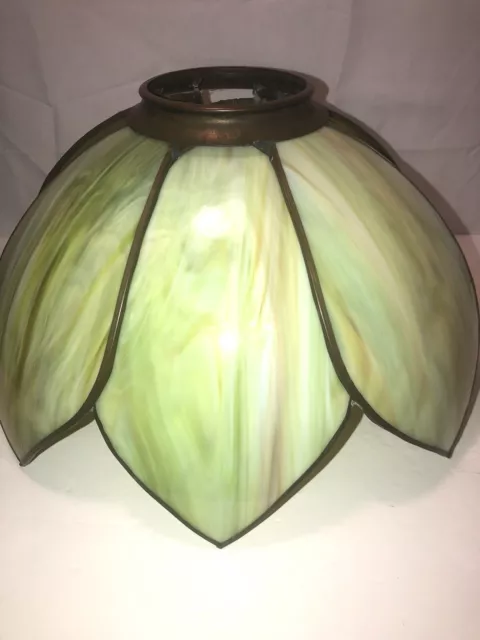 Gorgeous Vintage Green Tulip Slag Glass Hanging Ceiling Lamp Replacement Shade