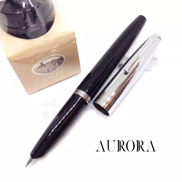 Aurora Archivi Storichi Stainless Steel Fountain Pen with ink Set Discontinued