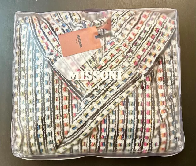 MISSONI Accappatoio Benji - color 100 - Cappuccio Hooded Bathrobe Taglia S size