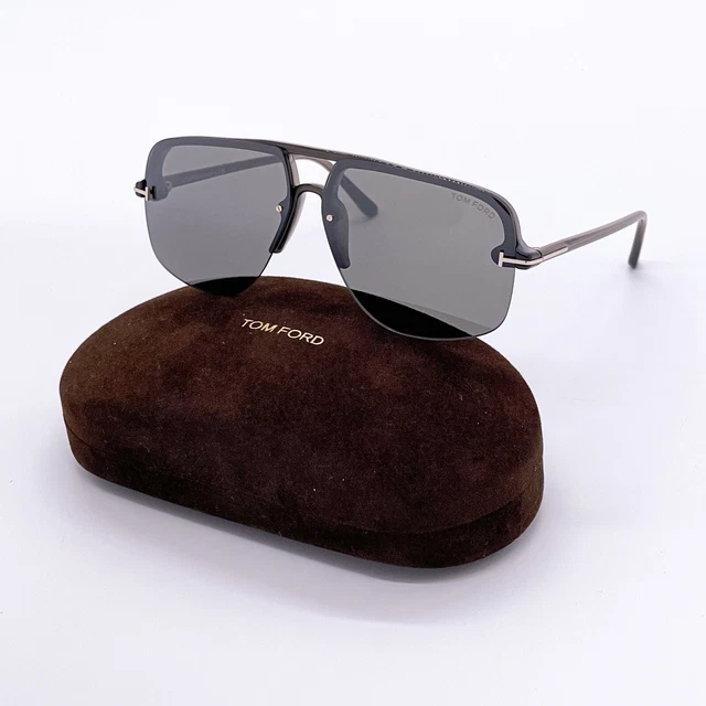 New Tom Ford Hugo-02 Tf1003 51B Pilot Aviator Gray Sunglasses Tom Ford Ft1003/S