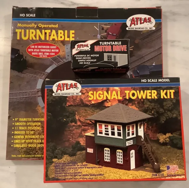 ATLAS HO Scale TURNTABLE, MOTOR DRIVE and SIGNAL TOWER