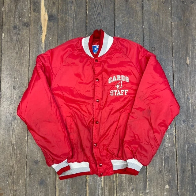 CHAMPION BOMBER JACKET USA College Sports Varsity Coat Red Mens Large 22.40 PicClick UK