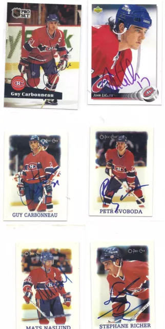 1988 OPC #26 Mats Naslund Montreal Canadiens Signed Autographed Sticker