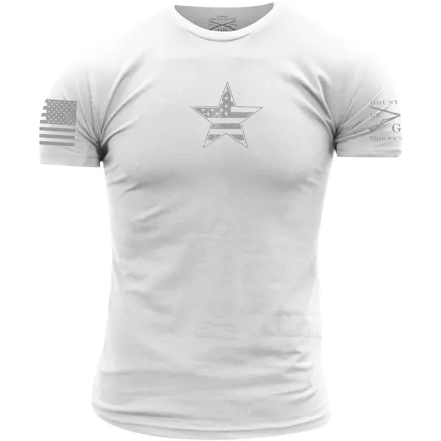 Grunt Style Basic American Star T-Shirt - White