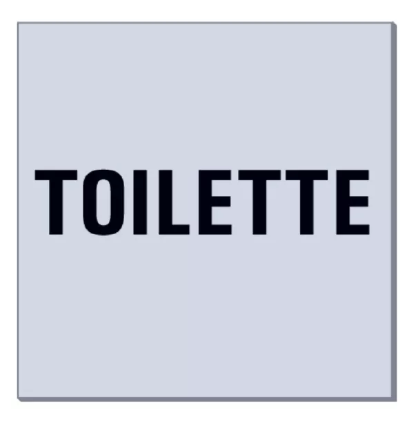 Toilettenschild-Toilette-Alu-Schild-80 x 80 mm-WC-Klo-Warnschild-Hinweisschild