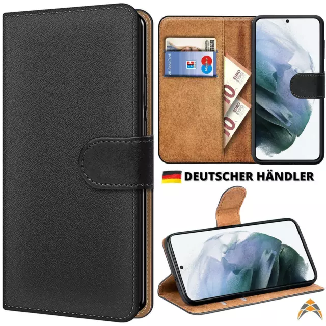 Housse Étui pour Samsung Rabattable Portefeuille Noir Clapet Téléphone Portable