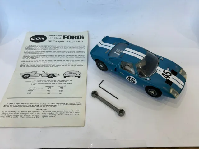 Cox Ford GT 40 1/24 scale slot car w/ box