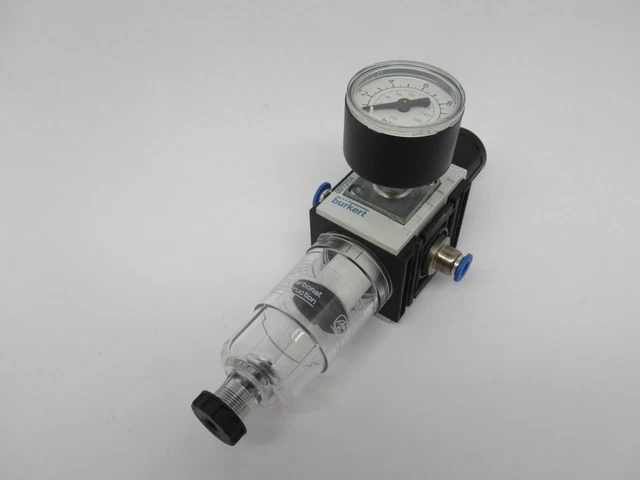 Burkert 00773154 Air Line Lubricator w/Gauge 16 bar 230 psi 6mm NOP