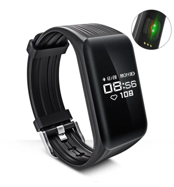 Heart Rate Monitor Activity Health fitnessTracker Touch Screen Smart Bracelet 