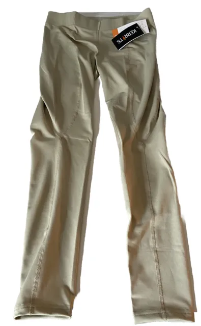 Kerrits Flow Rise Knee Patch Performance Tight Tan Large Equestrian Pants NWT