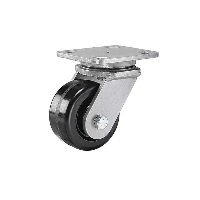 HAMILTON S-WH-4P-4SL-FB Standard Plate Caster,Swivel,800 lb.
