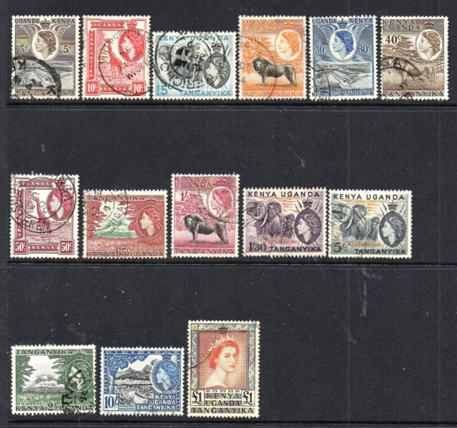 Commonwealth Postage Stamps KUT 1954/59 QEII Definitives (14v) SG167/180 Used