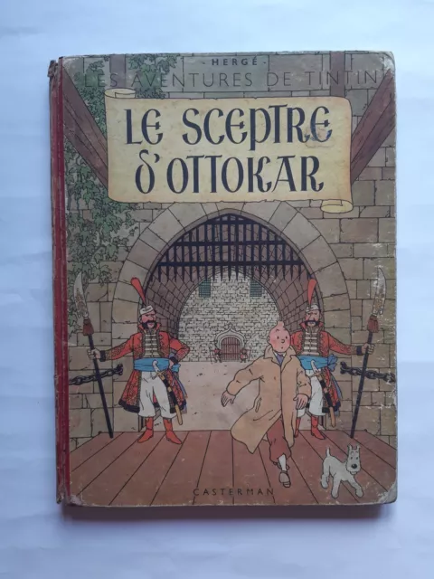 BD Tintin - 2ème édition - mono-colonne - Le sceptre d'Ottokar - B2 de 1948