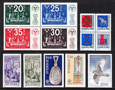 Sweden — Scott 273//1370 — 1938-81 Mint Singles/Sets — Mostly Mnh — Scv $71.95