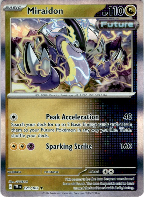 Carte Pokemon MIRAIDON 121/162 Holo Reverse EV5 Ecarlate et Violet TEF