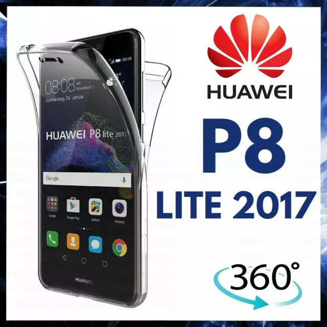 COVER 360° Per HUAWEI P8 LITE 2017 Custodia Fronte Retro TRASPARENTE TPU P 8