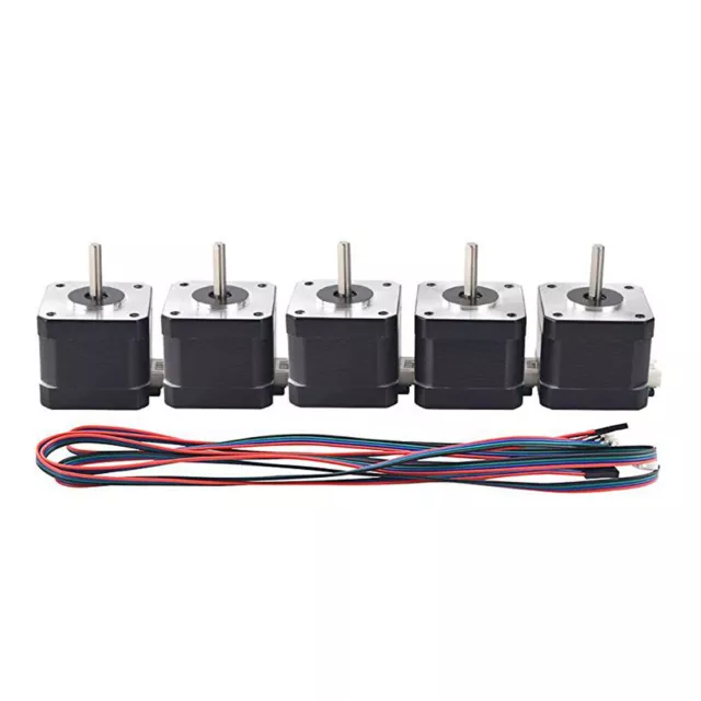 1/3/5PCS Nema 17 Stepper Motor 44Ncm 38mm 1.7A Φ5mm 4 Wires for DIY 3D Printer