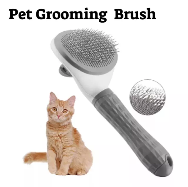 Pet Hair Remover Dog Cat Comb Grooming Massage Deshedding Self Cleaning Brush