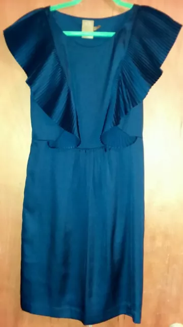 Ali Ro Blue Ruffle Cocktail Dress Size 2