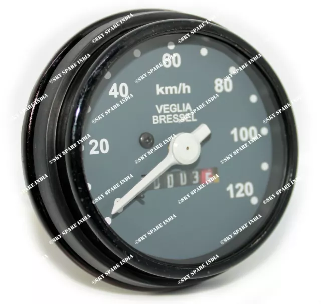 Speedometer Vespa PK-50 125/ S/ Ss Tachometer 0-120 Km/H Black Ring Reproduce