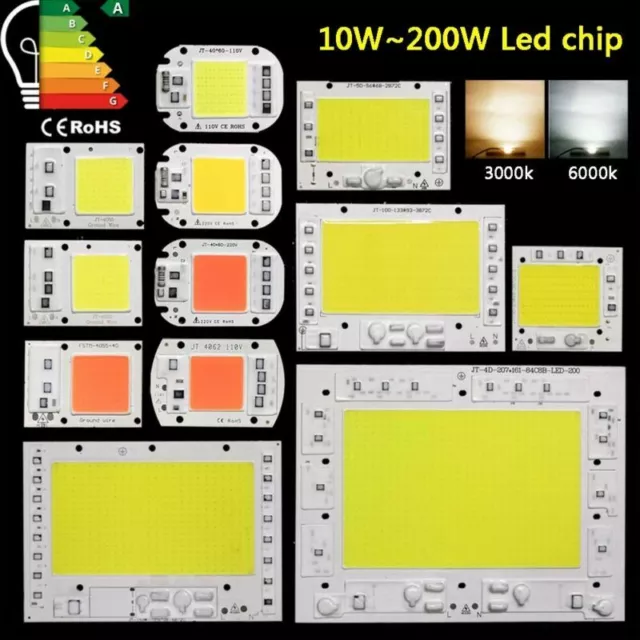 LED Chip COB light bulb 10W 20W 30W 50W 100W 200W SMD spectrum lamp AC 110V 240V